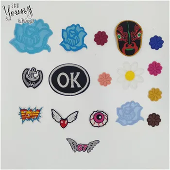 

New arrive Fashion style Hot melt Adhesive Applique Embroidery Patches Iron on patch DIY Decorate Badges Accessories C224-C281
