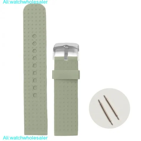 22mm Good Grey Color Silicone Jelly Rubber Unisex Watch Band Straps WB1074D22JB