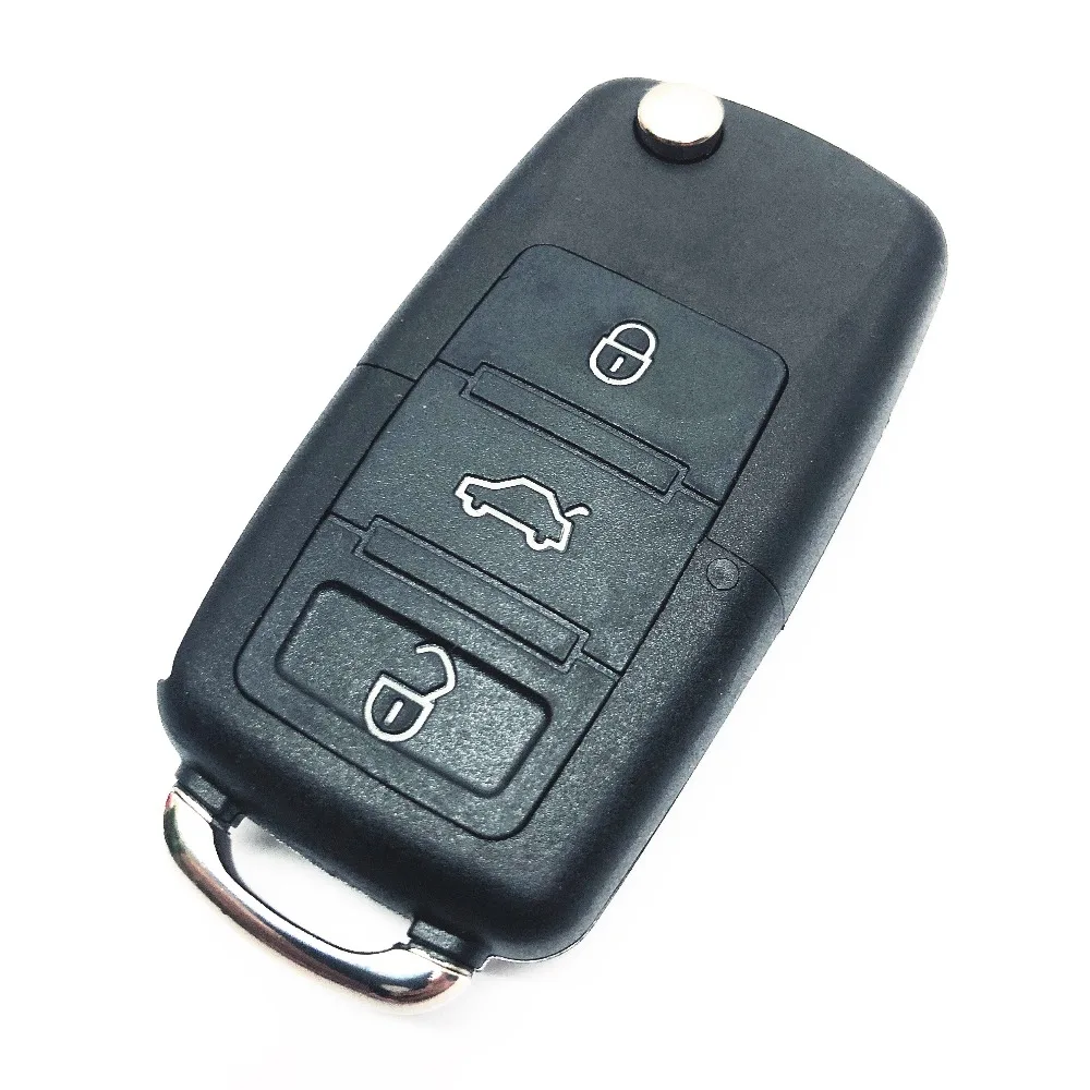 

2 3 Button Replacement Remote Case Fob for VW Passat Polo Golf Touran Bora Ibiza Leon Octavia Fabia Filp Folding Car Key Shell