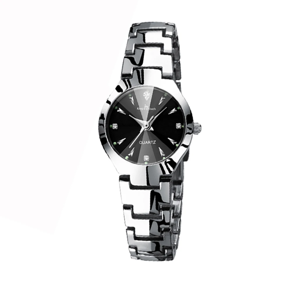 Роскошные Брендовые женские модные кварцевые часы, светящиеся женские наручные часы, стразы, женский браслет, Relogio Feminino - Цвет: women silver black