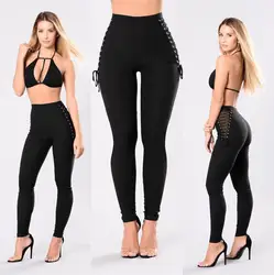 Correas Европа и США тонкий эластичный Leggings Высокая Талия Pantalones дамы Pantalones шить Pantalones