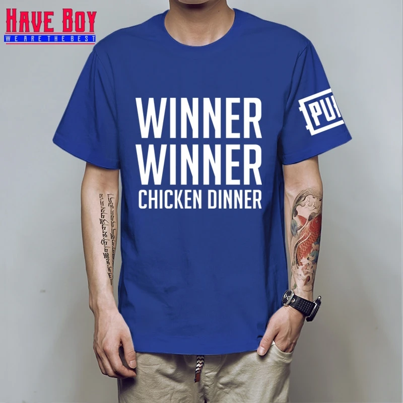  HAVE BOY new world hot FPS game Player unknown's Battlegrounds t shirts PUBG Winner Winner Chicken 