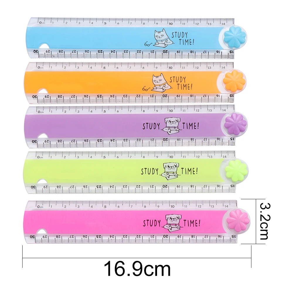 30 см Новая Милая каваи время обучения цветная складная линейка многофункциональная DIY линейки для рисования для детей студентов офисные школьные канцелярские принадлежности