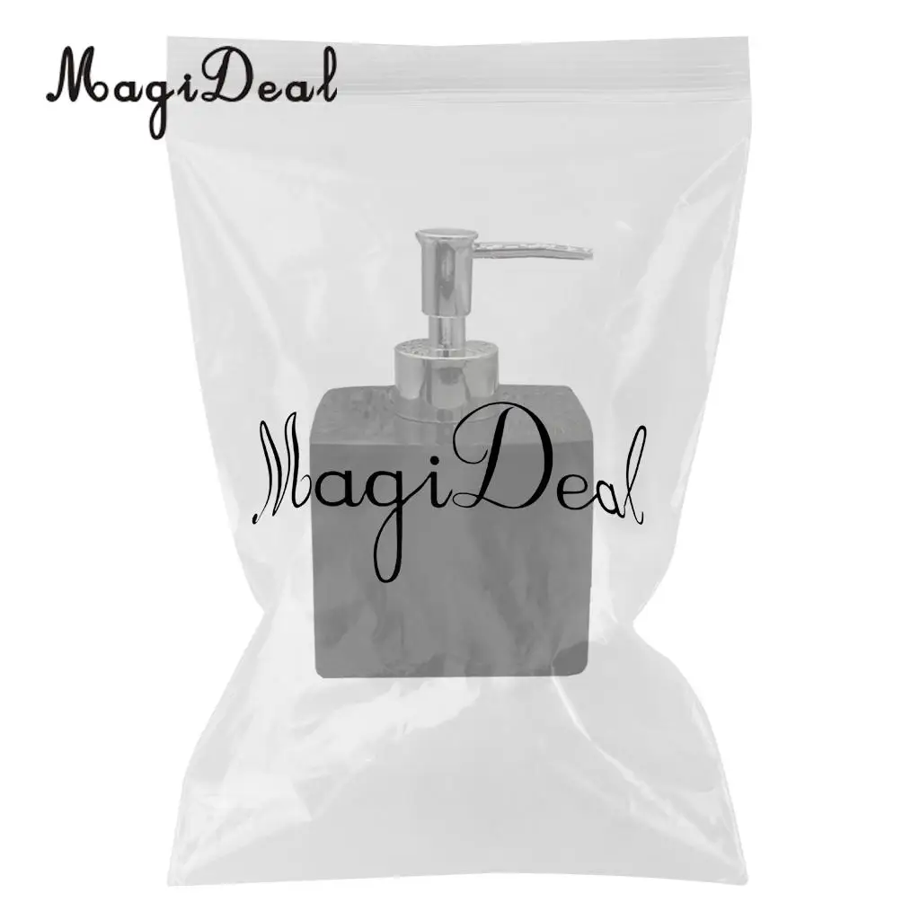 Fashion Resin Soap Dispenser Bathroom Pump Storage Bottle  Black
