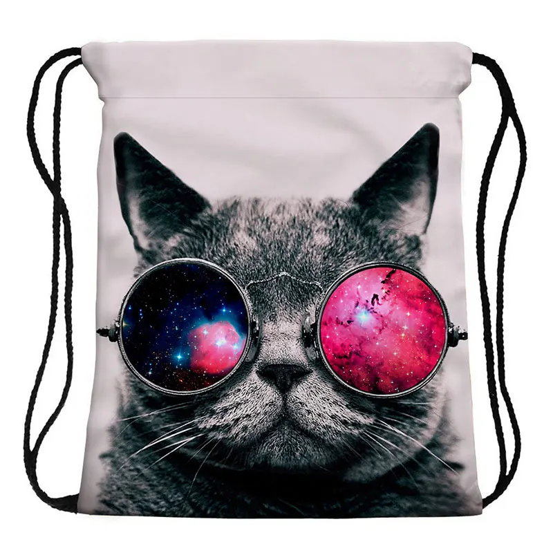 BU Brand Drawstring Bag String Sack Bag Beach Dot Polyester Women Men Travel Storage Package Teenagers backpack Sacos Mujer