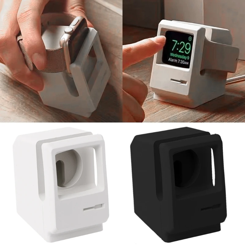 

Free delivery Vintage Rubber Charge Stand Holder Station Dock for Apple Watch 42mm 38mm