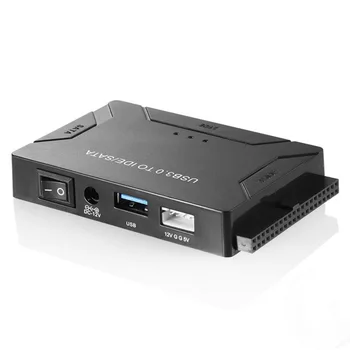 

SATA Combo USB IDE SATA Adapter Hard Disk SATA to USB3.0 Data Transfer Converter for 2.5/3.5/5.25 Optical Drive HDD SSD(EU plu