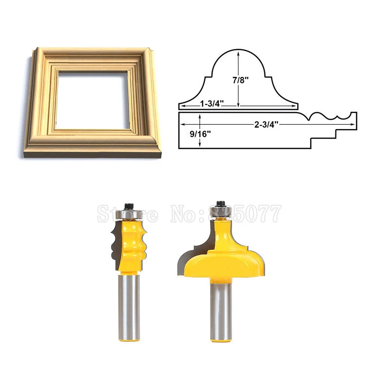 2 шт. 1/2 "хвостовиком линии Ножи изображение Рамки фрезы полный набор Деревообработка резак tenon резак Инструменты jf1482