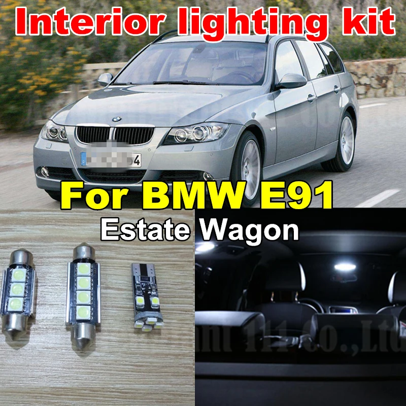 

White Canbus Error Free Car LED for BMW 3 Series E91 Wagon Estate LED Interior light kit 325xi 325i 328i 330i M3 2006-2012 17x