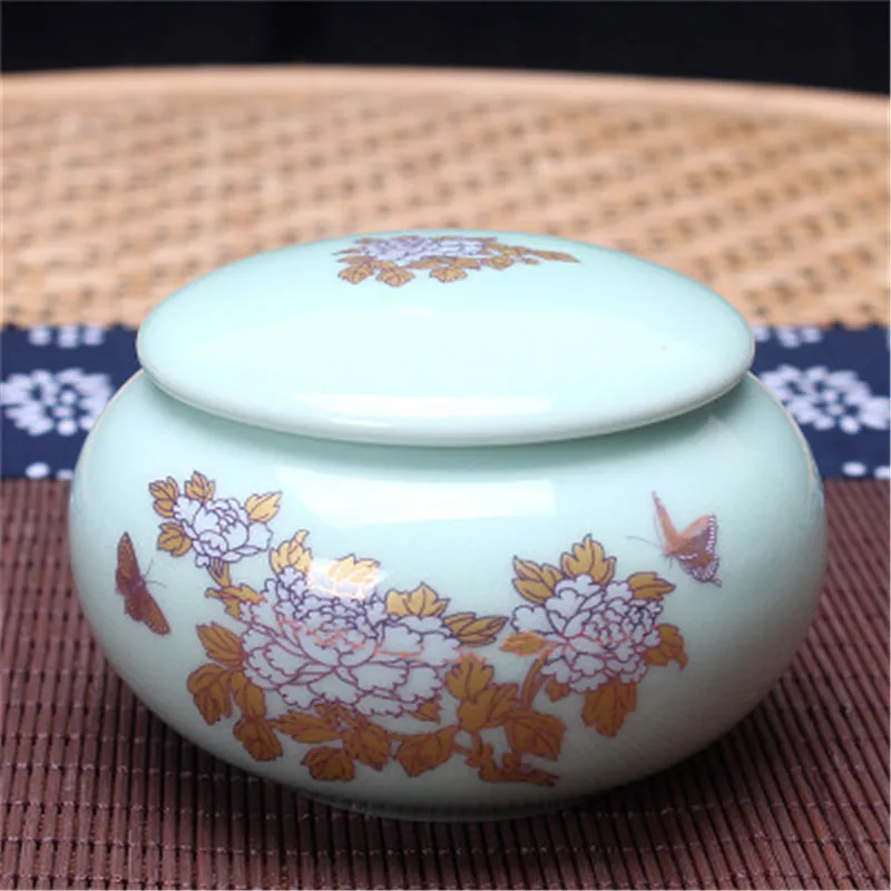 

Portable Tea Box Muticolor Cans For Tea Solid Bottle For Tea Storage Jar Chinese Style Ceramic Sealing Box Package Porcelain Jar