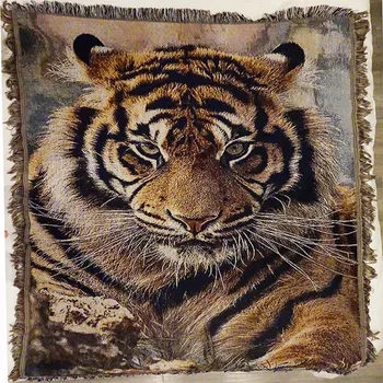 

Regina 1Pcs Tiger Tassels Throw For Home Printed Bedroom Sofa Chair Throw Blanket Comfortable Keep Warm Cotton Soft Blanket