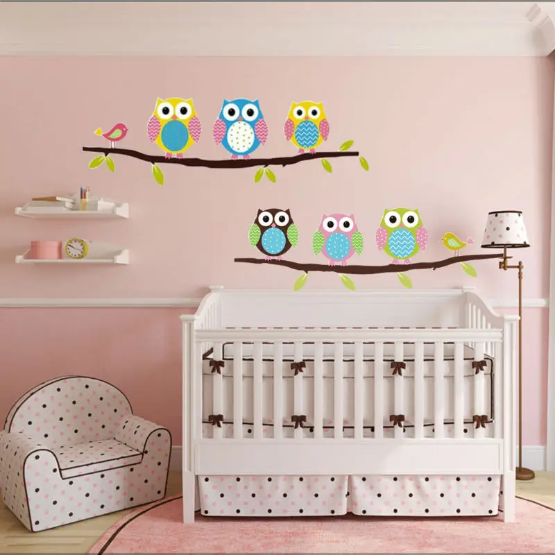 Owl Wall Stickers For Kids Rooms A16 (2)