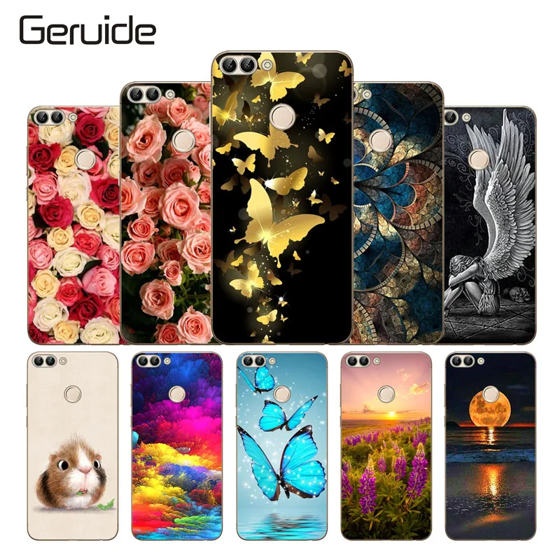 

Geruide Case For Huawei P Smart Case Soft Silicon print Case P Smart Cover TPU Back Cover For Huawei P Smart FIG-L21 Case