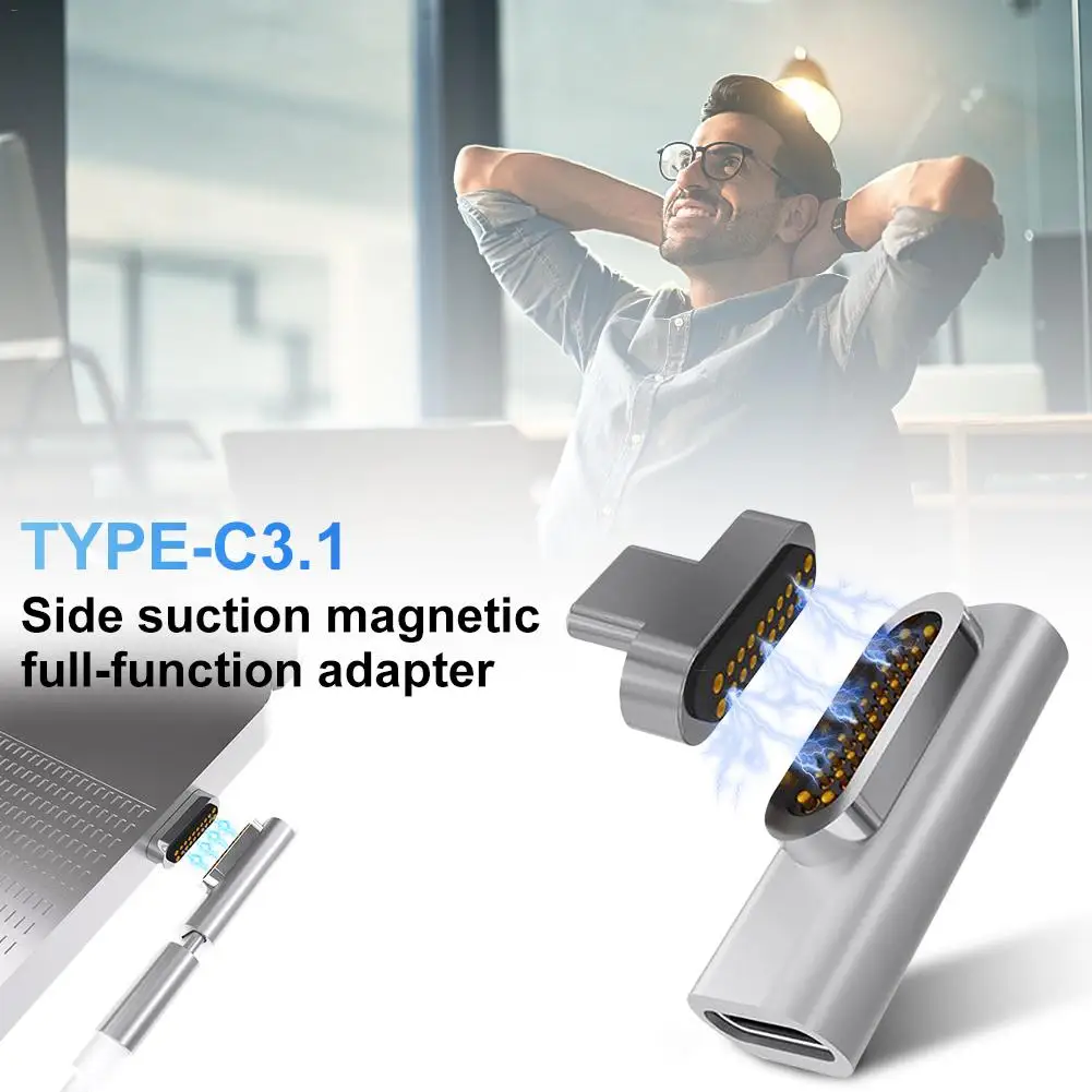 Магнитный адаптер USB C 20 контактный с магнитом на 3 1 преобразователь поддержкой 86