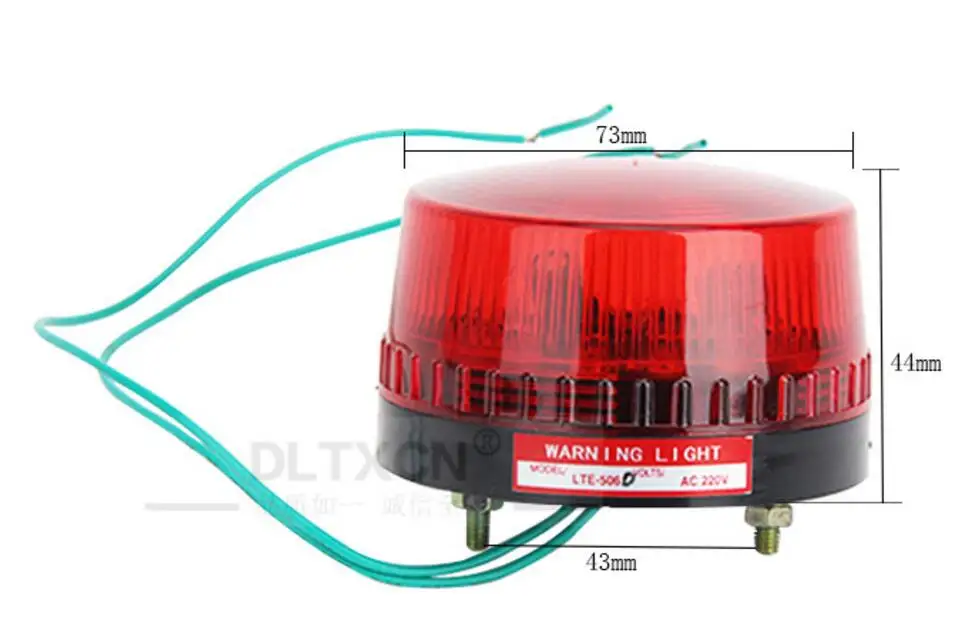 Светодиодный аварийный светильник сигнальная лампа светильник переключатель лампа стробоскопа LTE-5061 DC12V DC24V AC110V AC220V