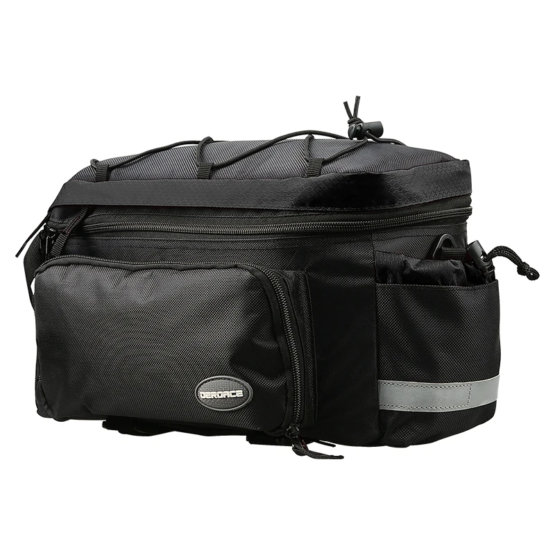 Велосипедная сумка 15л, велосипедная сумка на заднюю стойку, велосипедная многофункциональная водонепроницаемая сумка через плечо, велосипедный рюкзак, упаковка для верховой езды - Цвет: Black