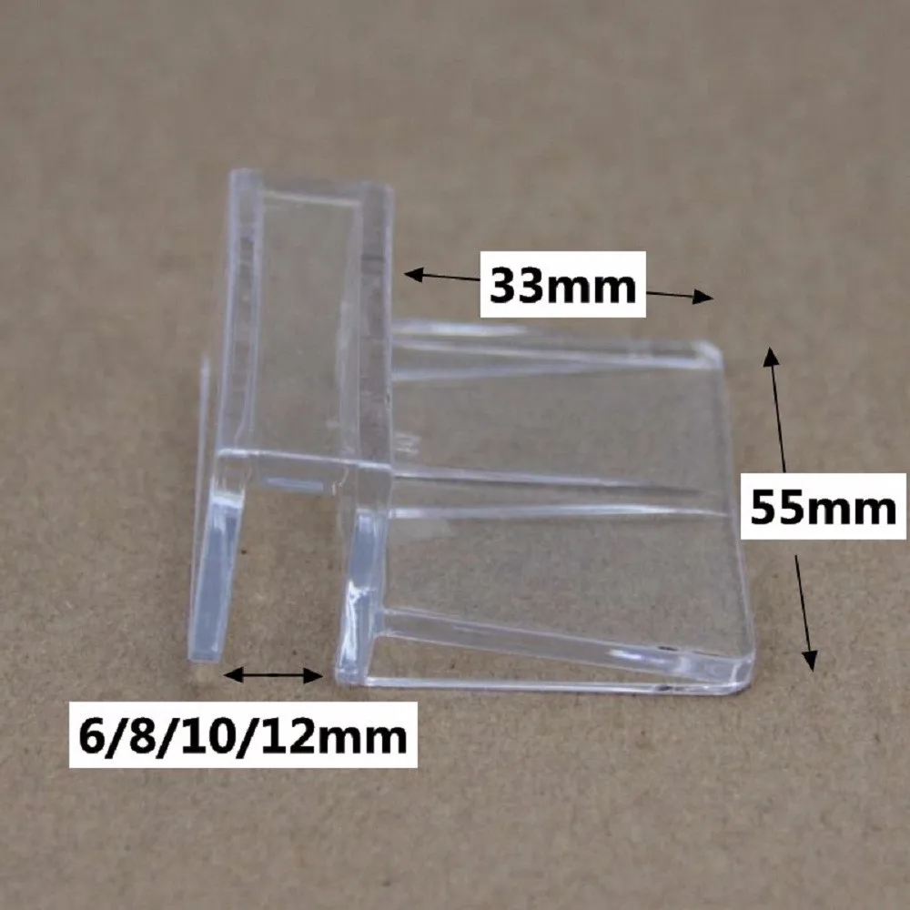 6/8/10/12 мм акриловый аквариум Стекло фиксированная Крышка зажим Кронштейн держатель полки лампа фильтр баррель стеллаж для выставки товаров Поддержка