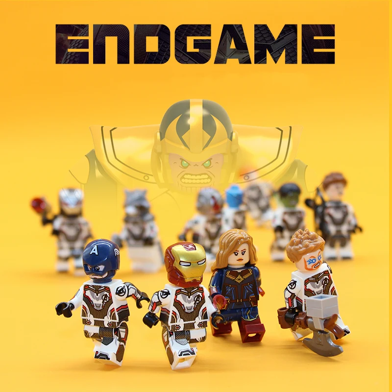 

Legoly Marvels Avengers Endgame hreoes Single Figures Spiderman THanos Big Size Building Blocks Compatible Legoes DIY kids toys