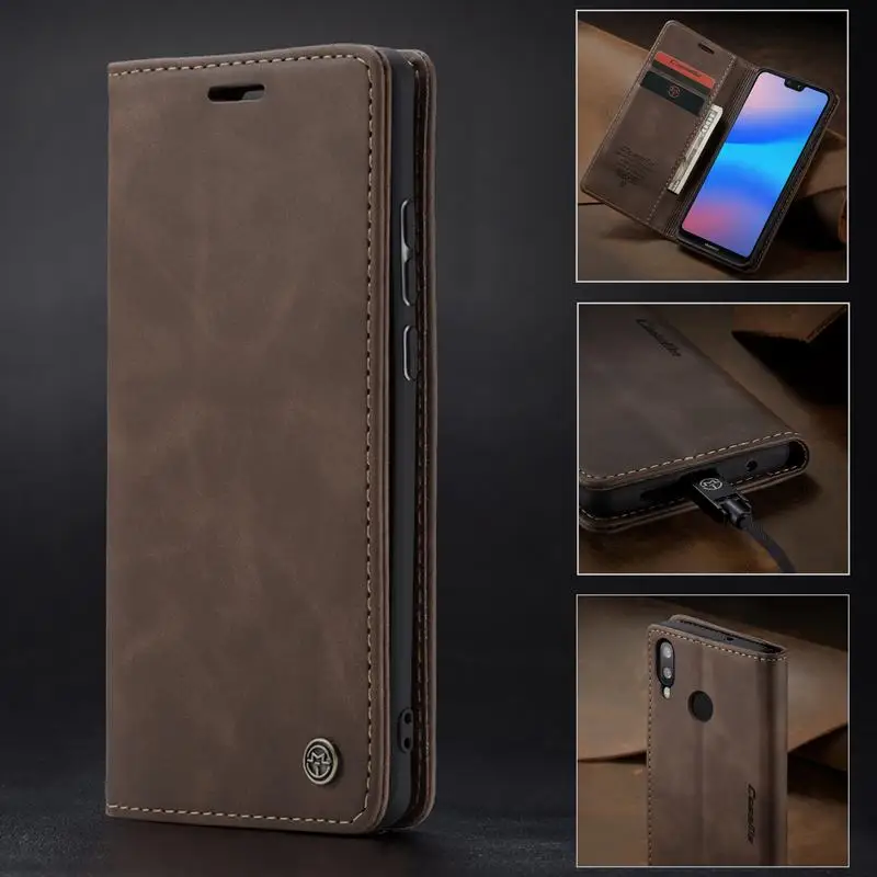 

Flip Case For Huawei P Smart 2018 P30 Pro P20 Lite Phone Case Cover Honor 9 10 lite 2019 Luxury Matte Leather Card Full Cover