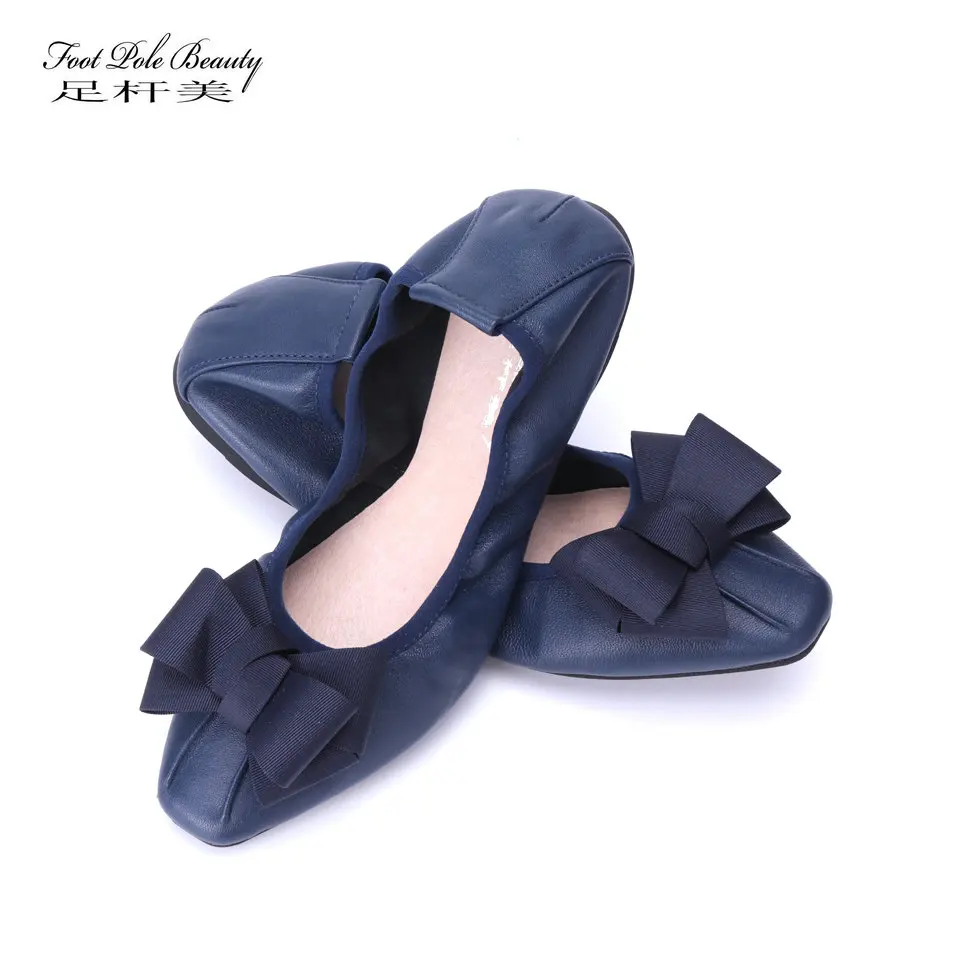 

Brand Designer Bowknot cone shoes Woman Flat Shoes Elegant Comfortable Lady Fashion Square head Women Super soft Ballet flats