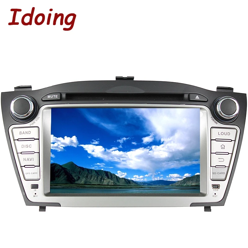 Автомобильный DVD плеер Idoing 2Din подходит для Hyundai Tucson/Ix35 GPS навигация 8 ядер 4 Гб + 32