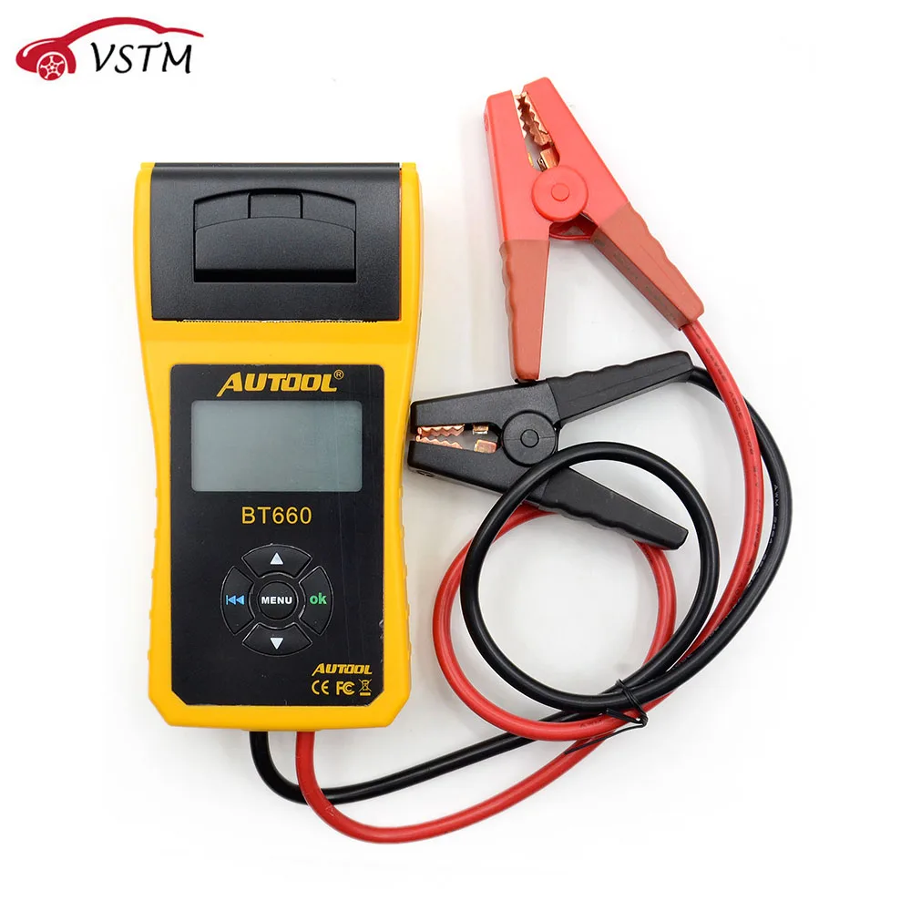 

AUTOOL 12V BT660 Battery Tester Car Load with printer Multi-language Digital automotive