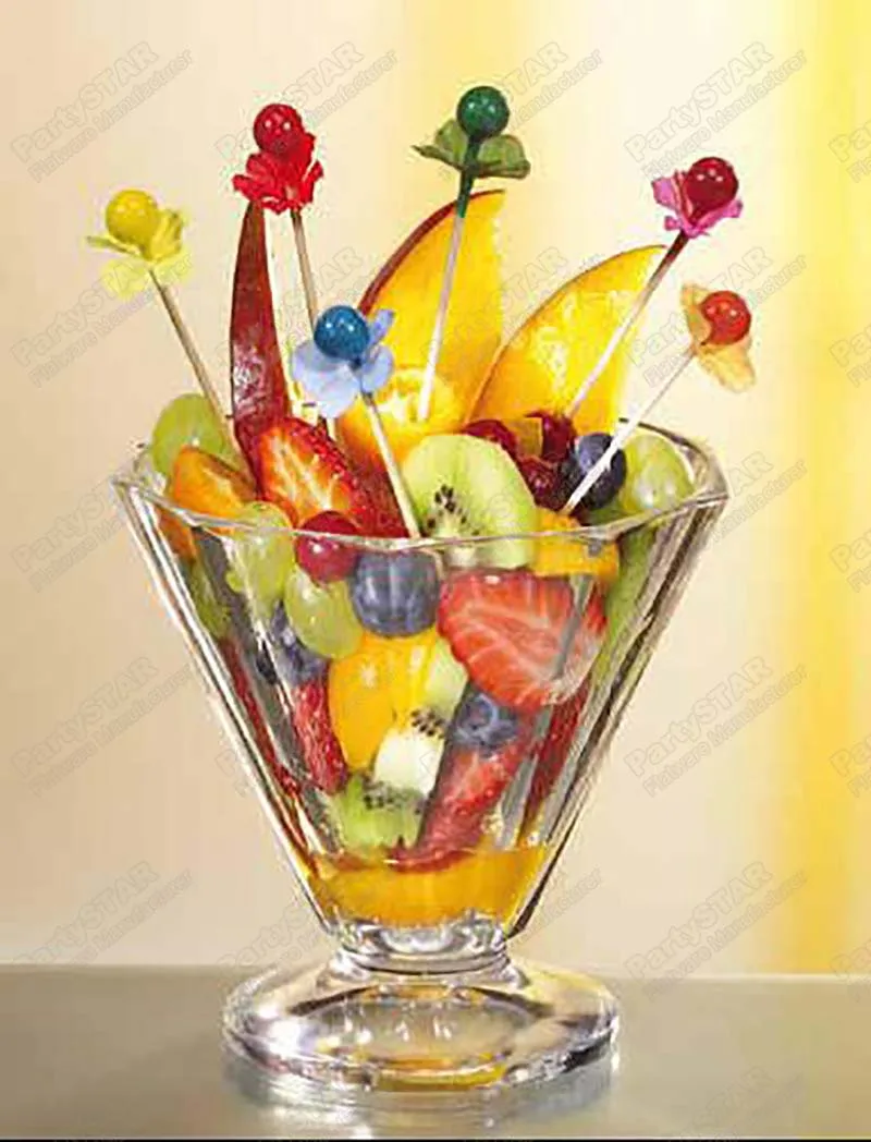 6600 шт. Fingerfood шашлык 7 см вечерние выбирает цвета шар ассорти "ягоды" жемчуг, одноразовые деревянные, торт, сэндвич, фруктовый десерт