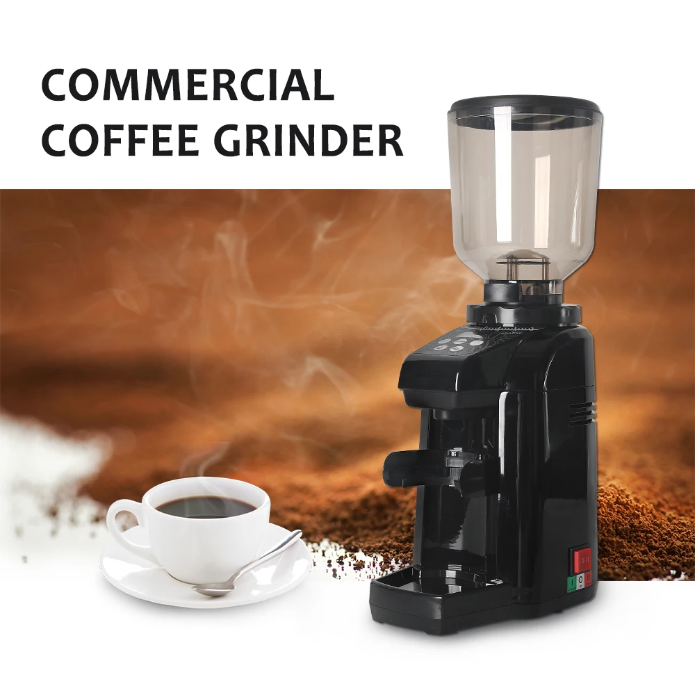 ITOP Commercial Coffee Grinder 500G Hopper Capacity Automatic Coffee Bean Burr Milling Machine Kitchen Coffee Maker Processors