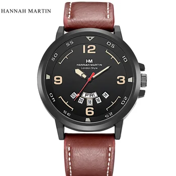 

Hannah Martin Top Brand Watch Men Watch Auto Date Week Fashion Men's Watch Waterproof Watches relogio masculino reloj hombre