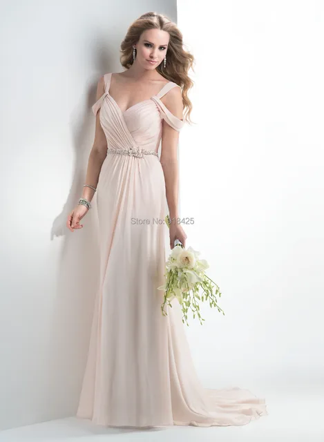 New Style Beach Open Back Chiffon Wedding Dress Casual Bridal Gown New Style Beach Open Back Chiffon Wedding Dress Casual Bridal Gown Beading Sash Mg113