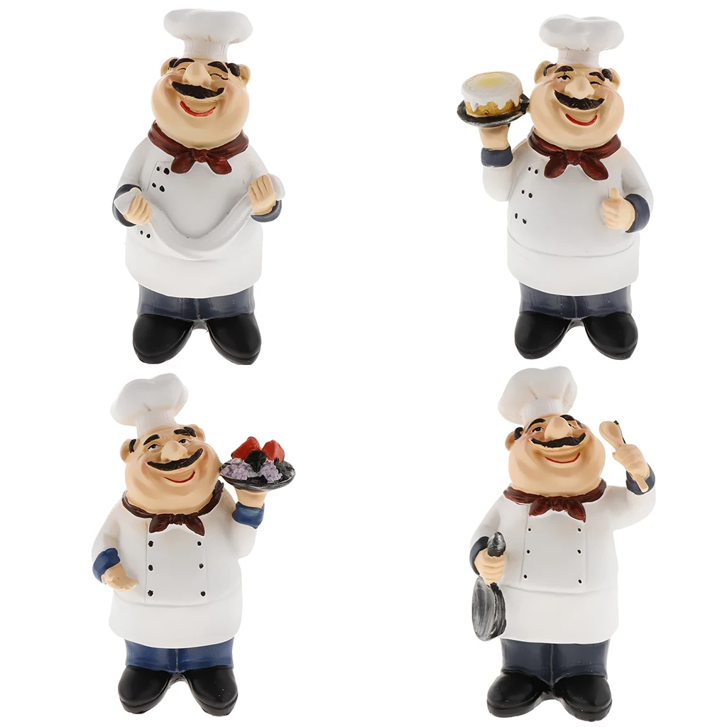 FishMM Resin Decorative Ornaments,Kitchen Decor,Cook Statue,French Chef Figurines with Toothpick Holder FishMM Resin Decorative Ornaments,Kitchen Decor,Cook Statue,French Chef Figurines with Toothpick Holder