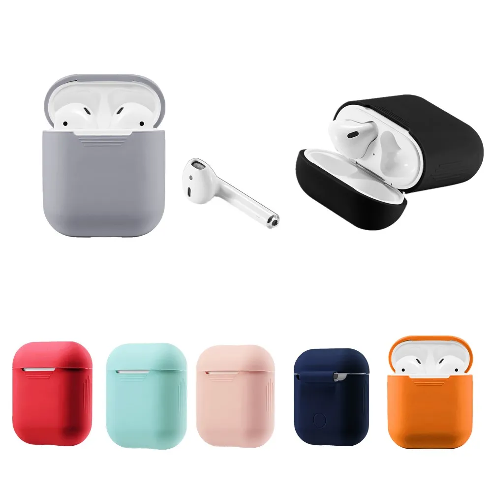 Мягкий силиконовый чехол для Airpods Bluetooth беспроводной наушников s аксессуары Apple