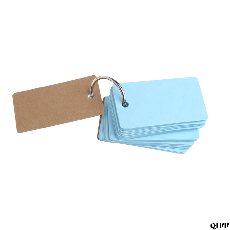 

Drop Ship&Wholesale Kraft Paper Binder Ring Easy Flip Flash Cards Study Memo Pads DIY Stationery APR28
