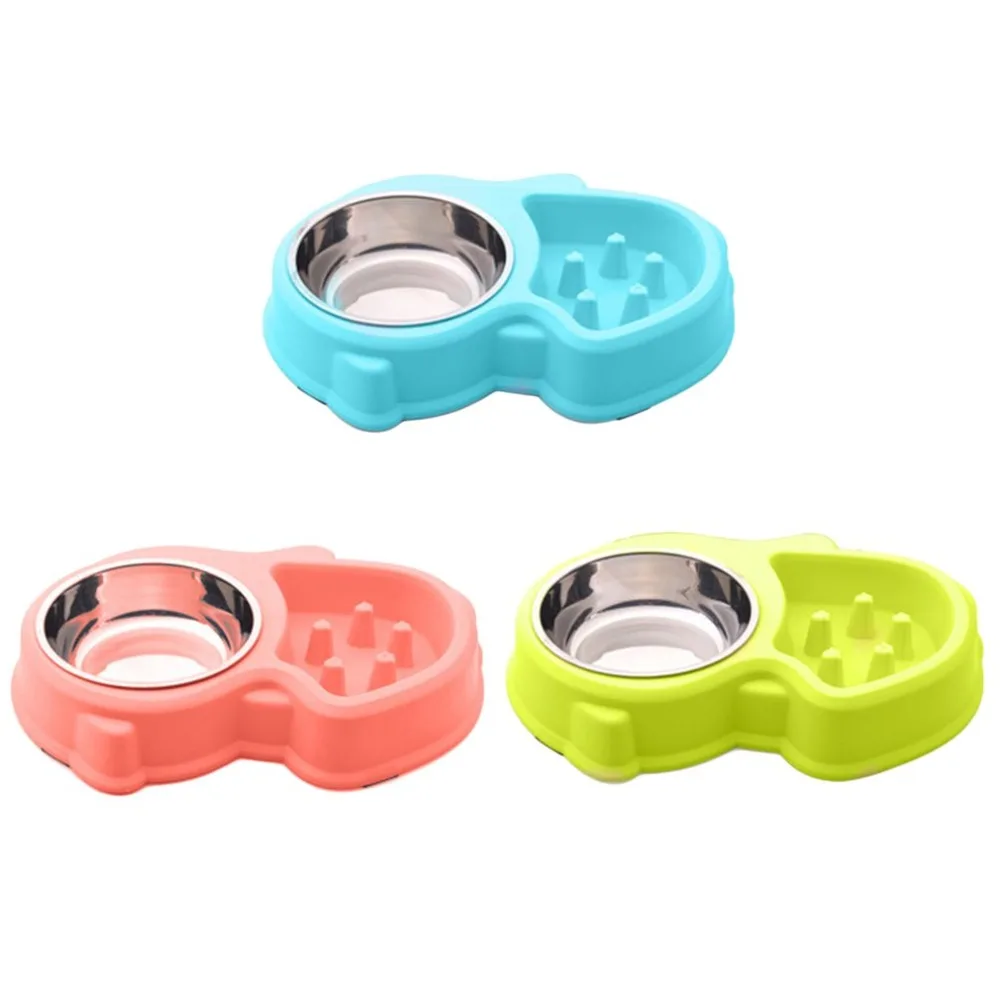 Easy Clean Anti Slip Pets Dogs Eating Feeder Bowl Durable Anti Choking