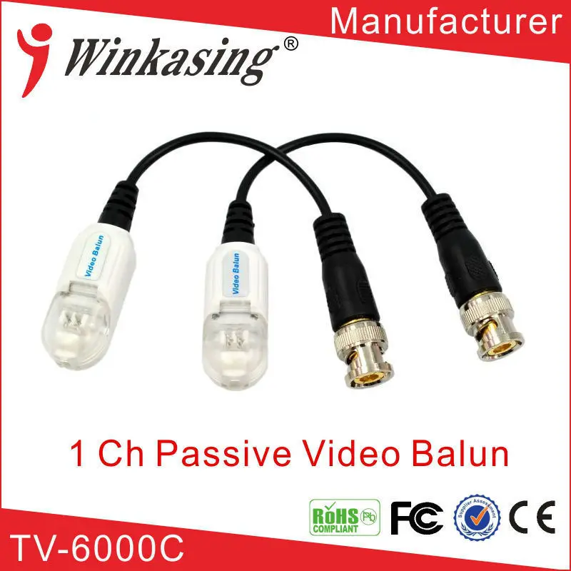 Single Channel Passive Video Balun lightning protection Passive Video Balun UTP Transivers/connector for cctv cameras 10PCS single channel passive video balun grey silver 2 pcs