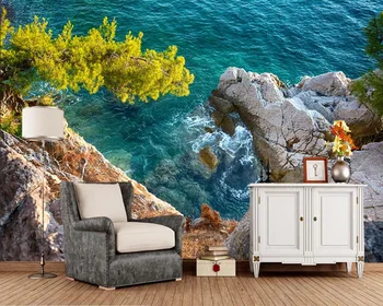 

Papel de parede Montenegro Coast Crag Cliff Rock nature 3d wallpaper,living room TV sofa wall bedroom wall papers home decors