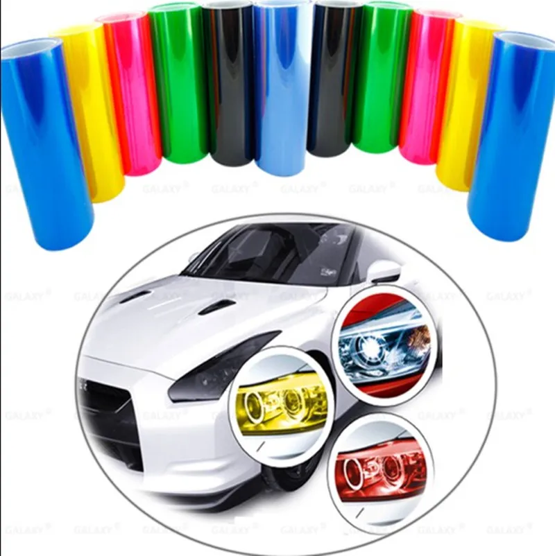 

0.3x9m Colorful Glossy Car Tail light Fog Headlight Tint Film Wrap Film