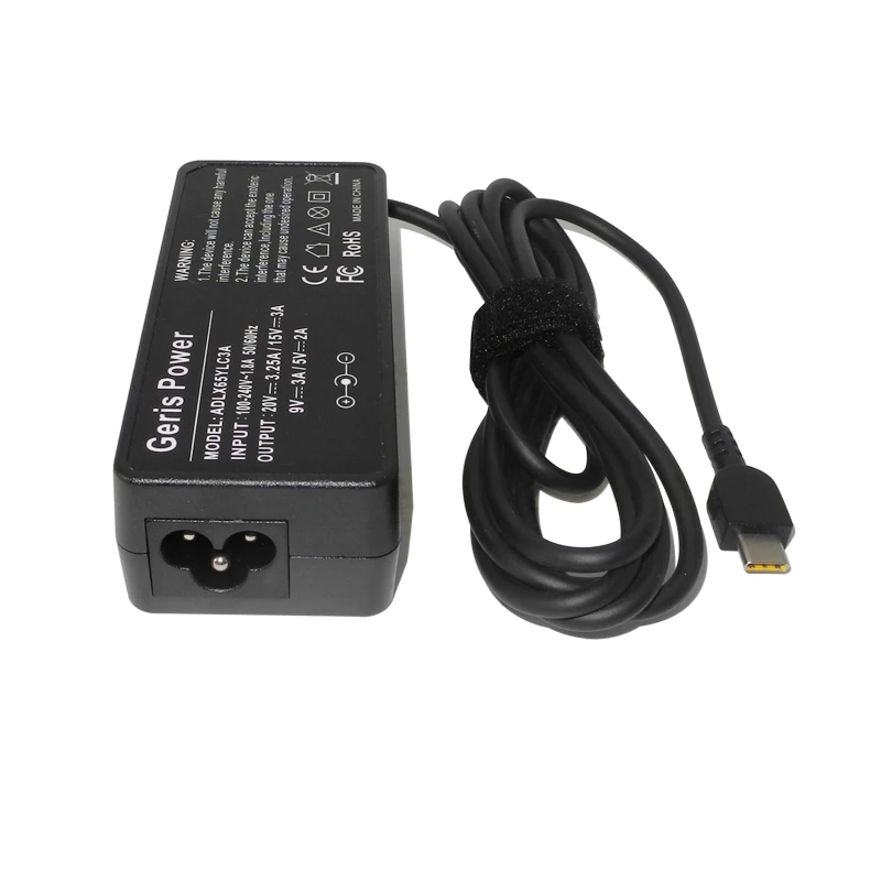 Адаптер USB Type C 65 Вт зарядное устройство для ноутбука Lenovo ThinkPad X1 Carbon E480 E580 T480 T480s T580