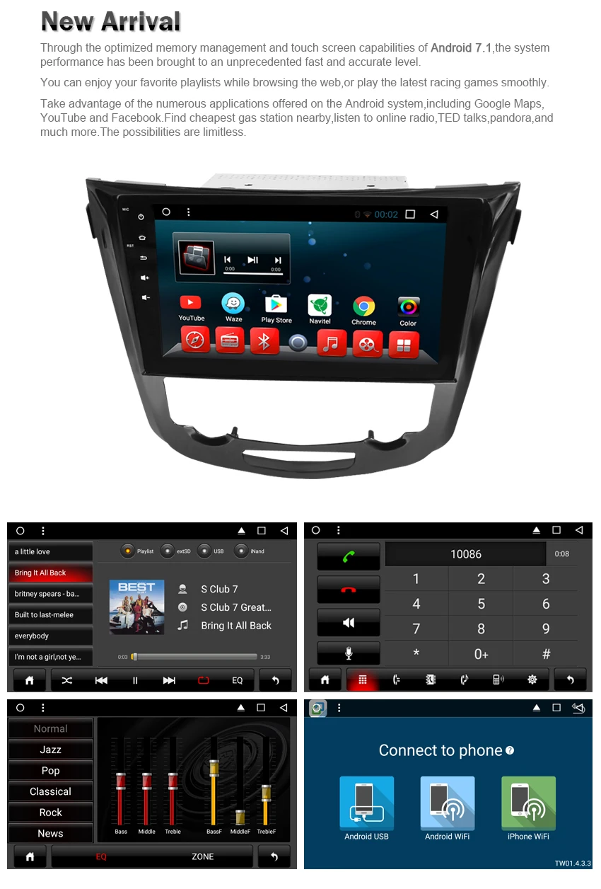 Best Octa Core Android 7.1 Car Radio GPS Navigation Multimedia Player Stereo For Nissan Qashqai X-Trail 2014+ 2017 Auto Audio 1 Best Octa Core Android 7.1 Car Radio GPS Navigation Multimedia Player Stereo For Nissan Qashqai X-Trail 2014+ 2017 Auto Audio 1