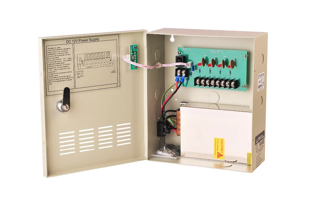 

2PCS 4CH DC 12V 5A Output Power Supply Switch Box for CCTV System