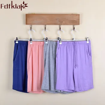 

Women's Pajama Pants Modal Summer New Loose Cotton Shorts For Sleeping Pajama Bottoms Sleep Trousers Women Black/Gray M-XXL Q343