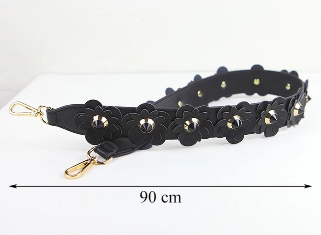 Szeroki skórzany kwiat pasek do torby na ramię nit płatek pasek pas Obag metalowe klamry torebki kobieta kasetonowa torebka z paskiem akcesoria tanie tanio sophy s world Leather Belt 200g B1 1901 PU leather Green Black White Pink Blue Yellow Red Serpentine Purple Fashion Casual Suitable for most bags Summer Szeroki skórzany kwiat pasek do torby na ramię nit płatek pasek pas Obag metalowe klamry torebki kobieta kasetonowa torebka z paskiem akcesoria tanie tanio sophy s world Leather Belt 200g B1 1901 PU leather Green Black White Pink Blue Yellow Red Serpentine Purple Fashion Casual Suitable for most bags Summer