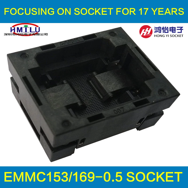 

EMMC153/169 socket adapter OPEN-TOP smart digital device GPS device flash memory data recovery burn-in test programming code