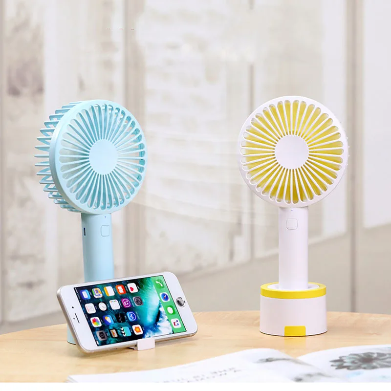 

1PCs Handheld Personal Mini Fan USB Rechargeable Portable Fan Cooler With Strap Adjustable 3 Speed For Office Outdoor Travel