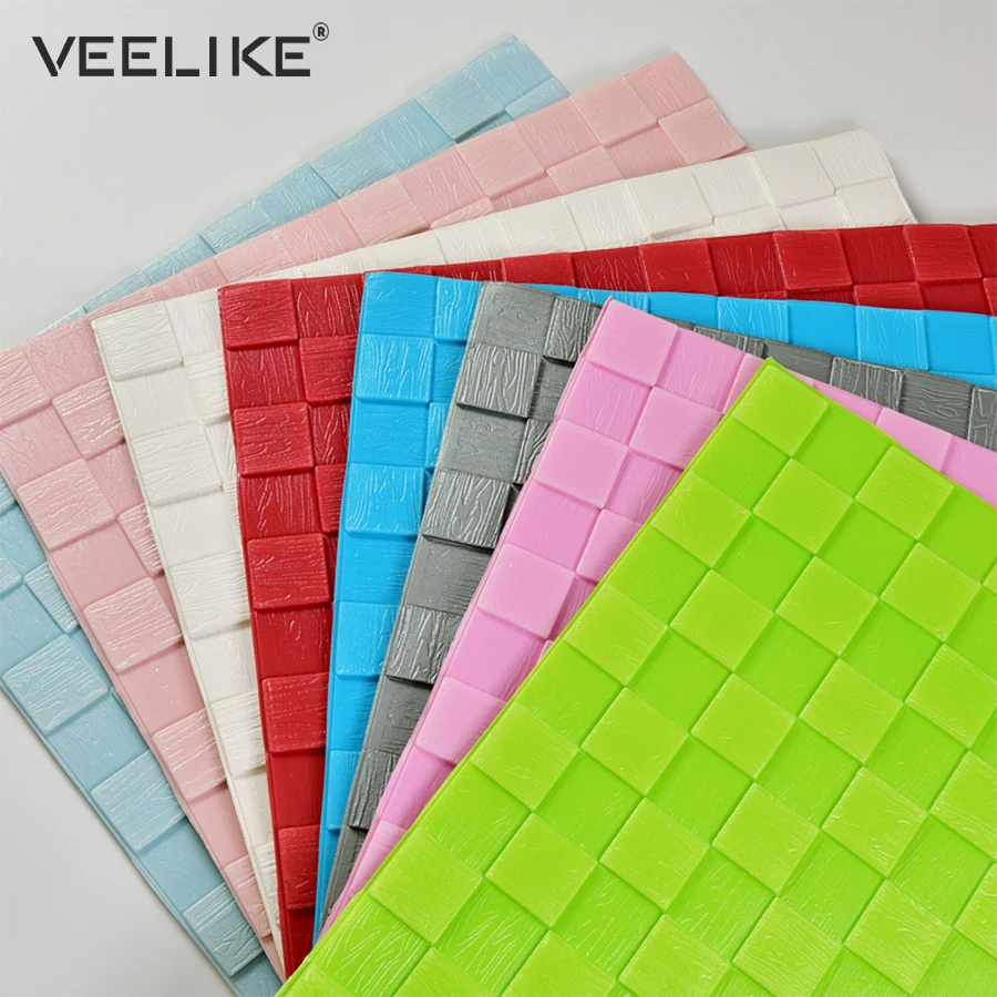 4PCS PE Foam 3D Wall Stickers Safety Home Decor Wallpaper DIY Wall Decor Mosaic Panels Living Room Bedroom Decorative Wall Paper 4PCS PE Foam 3D Wall Stickers Safety Home Decor Wallpaper DIY Wall Decor Mosaic Panels Living Room Bedroom Decorative Wall Paper