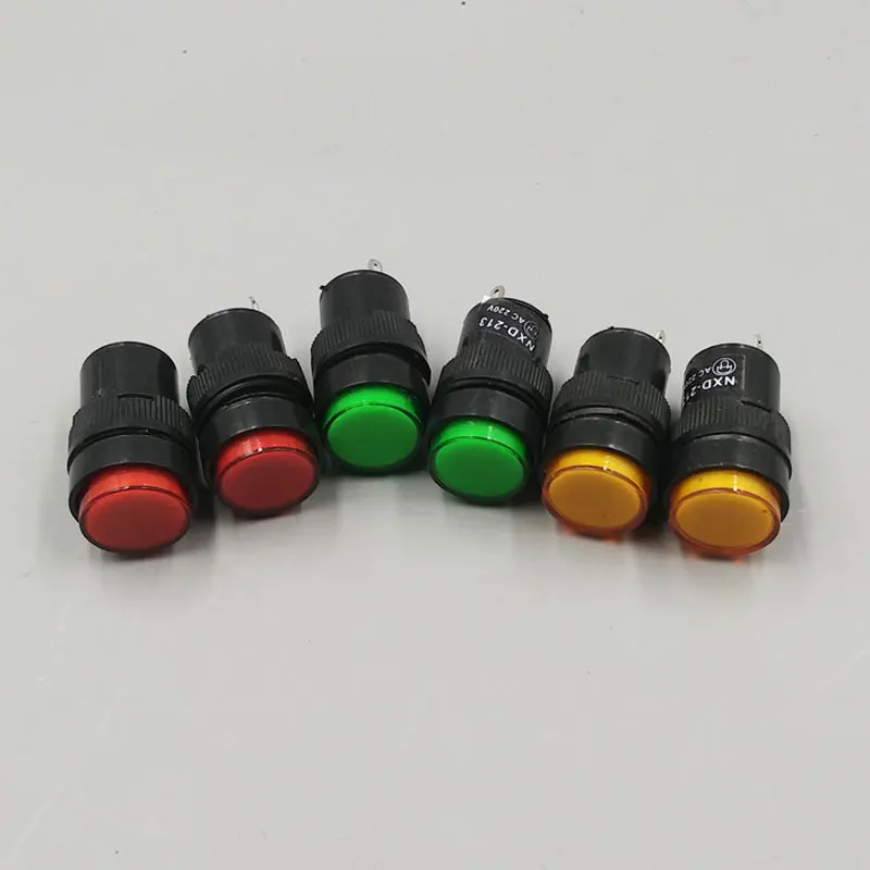 16mm small LED power indicator light red green yellow signal lamp 12V