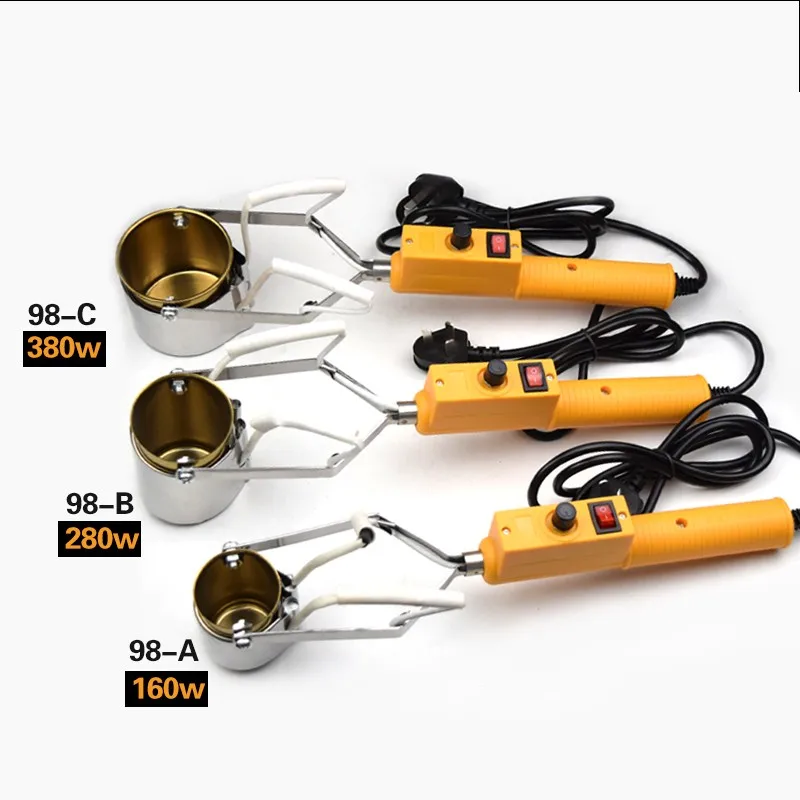 160W 380W Elektrische Tragbare Solder Ofen Für Casting Köpfe Führen Zinn Indium Löten Werkzeuge Mit Edelstahl solder Topf