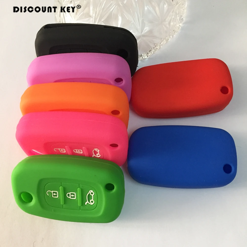 

Silicone Rubber Car Key Case Cover For LADA Vesta Granta XRay Kalina Priora Sedan For Renault Twingo Clio Master Kango Key Case