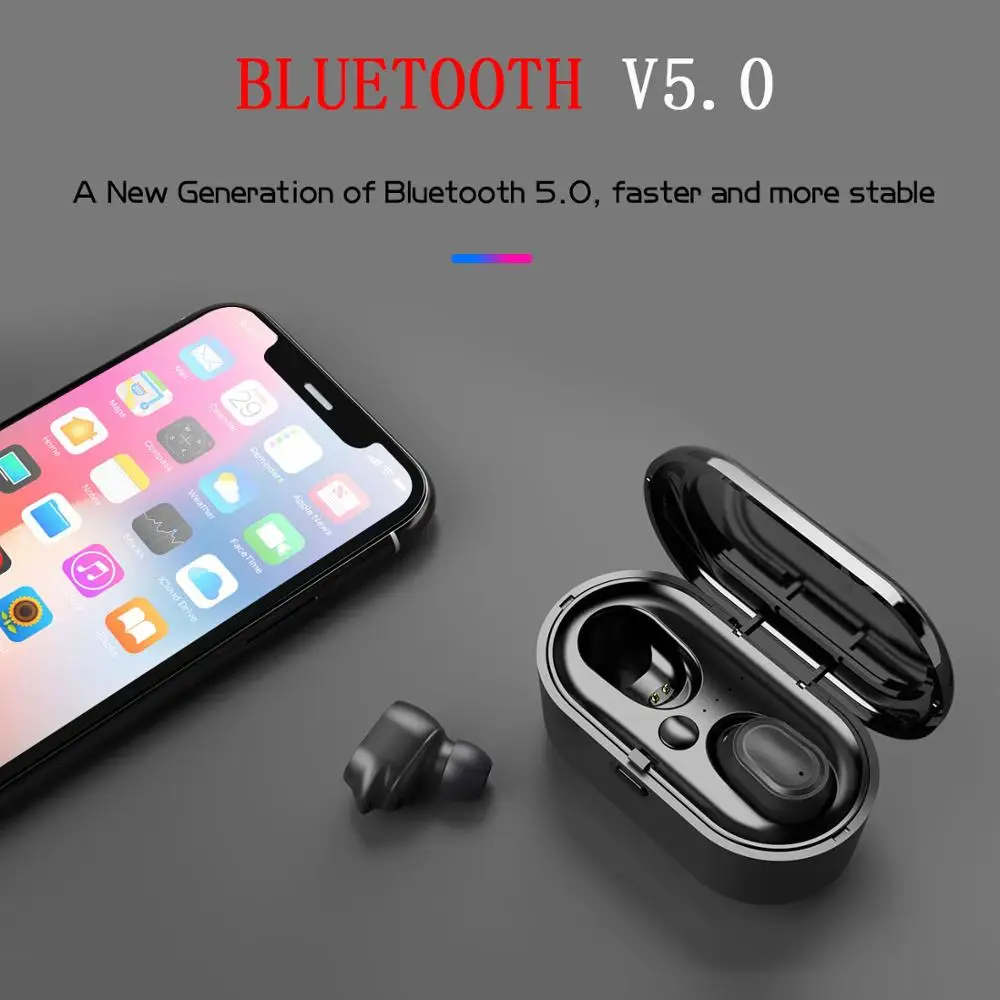 

TWS Bluetooth Earphone Noise Canceling Wireless Headphones IPX6 Waterproof Bluetooth 5.0 Headset Wireless Earbuds