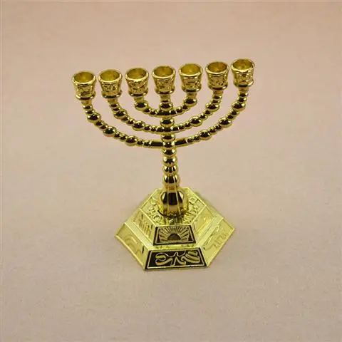 Еврейский подарок иудаизм Menorah Israel Hanukkah Menorah - Цвет: Черный